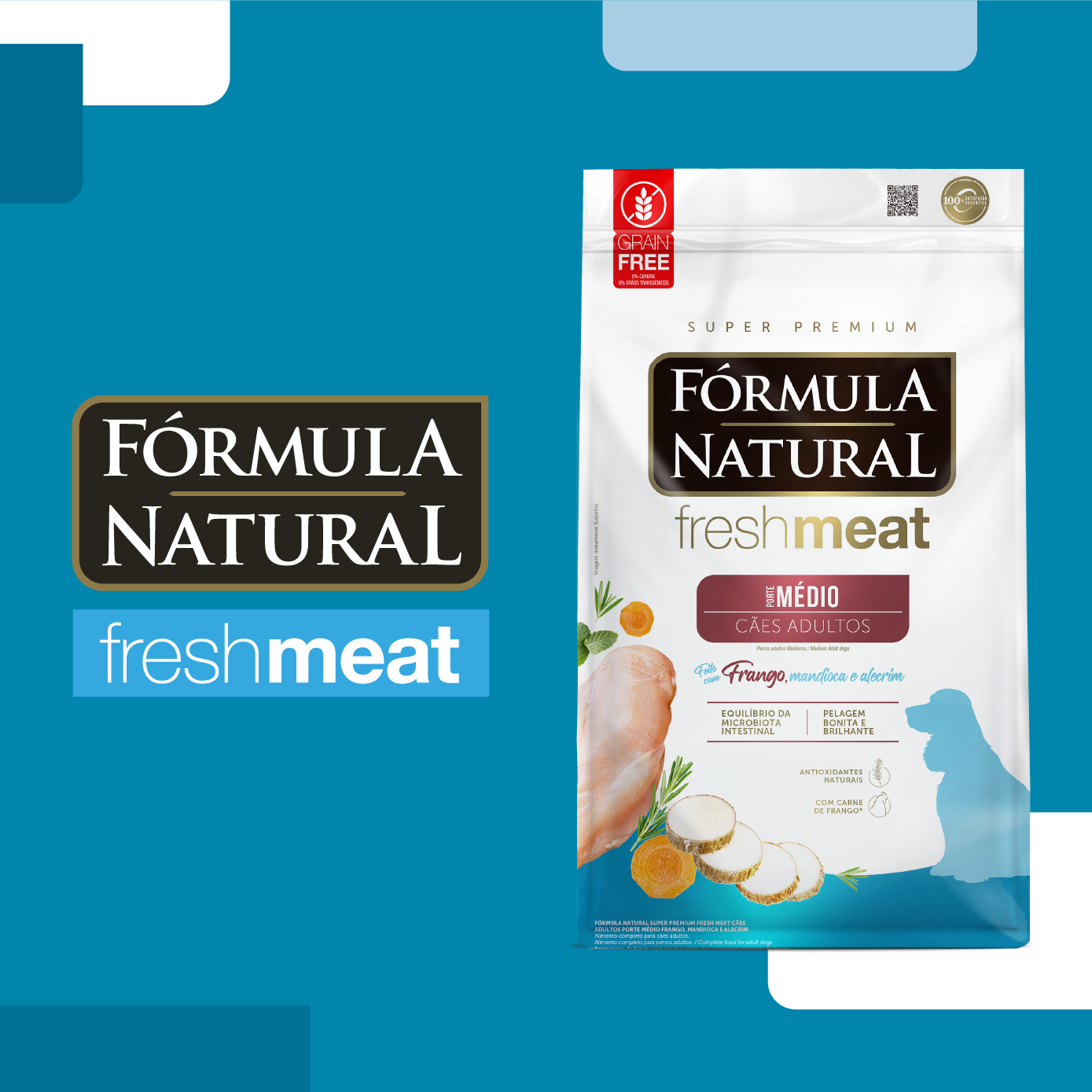 Fórmula Natural Super Premium Fresh Meat Cães Adultos Porte Médio