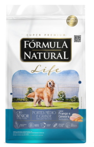 Fórmula Natural Super Premium Life Cão Sênior Portes Médio e Grande Sabor Frango e Cenoura