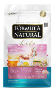 Fórmula Natural Super Premium Life Cães Adultos Portes Mini e Pequeno Frango e Linhaça