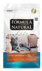 Fórmula Natural Super Premium Life Gatos Castrados 7+ Sabor Frango e Salmão