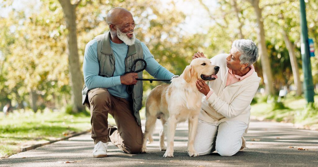 familia com cão