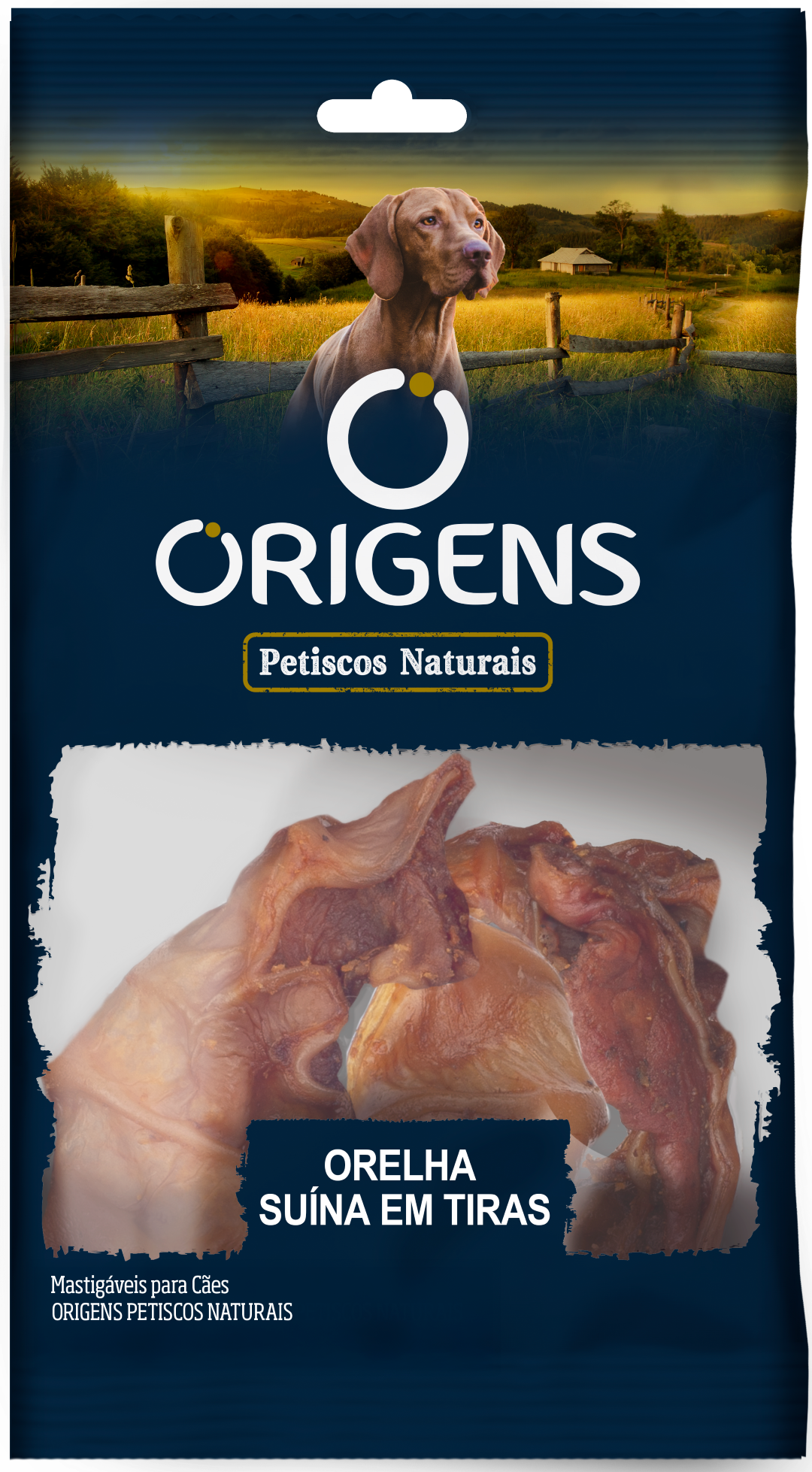 Origens Premium Especial Petiscos Naturais Orelha Suína em Tiras