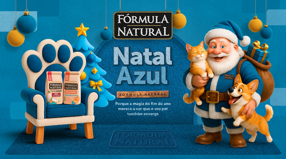 Natal azul da Fórmula Natural