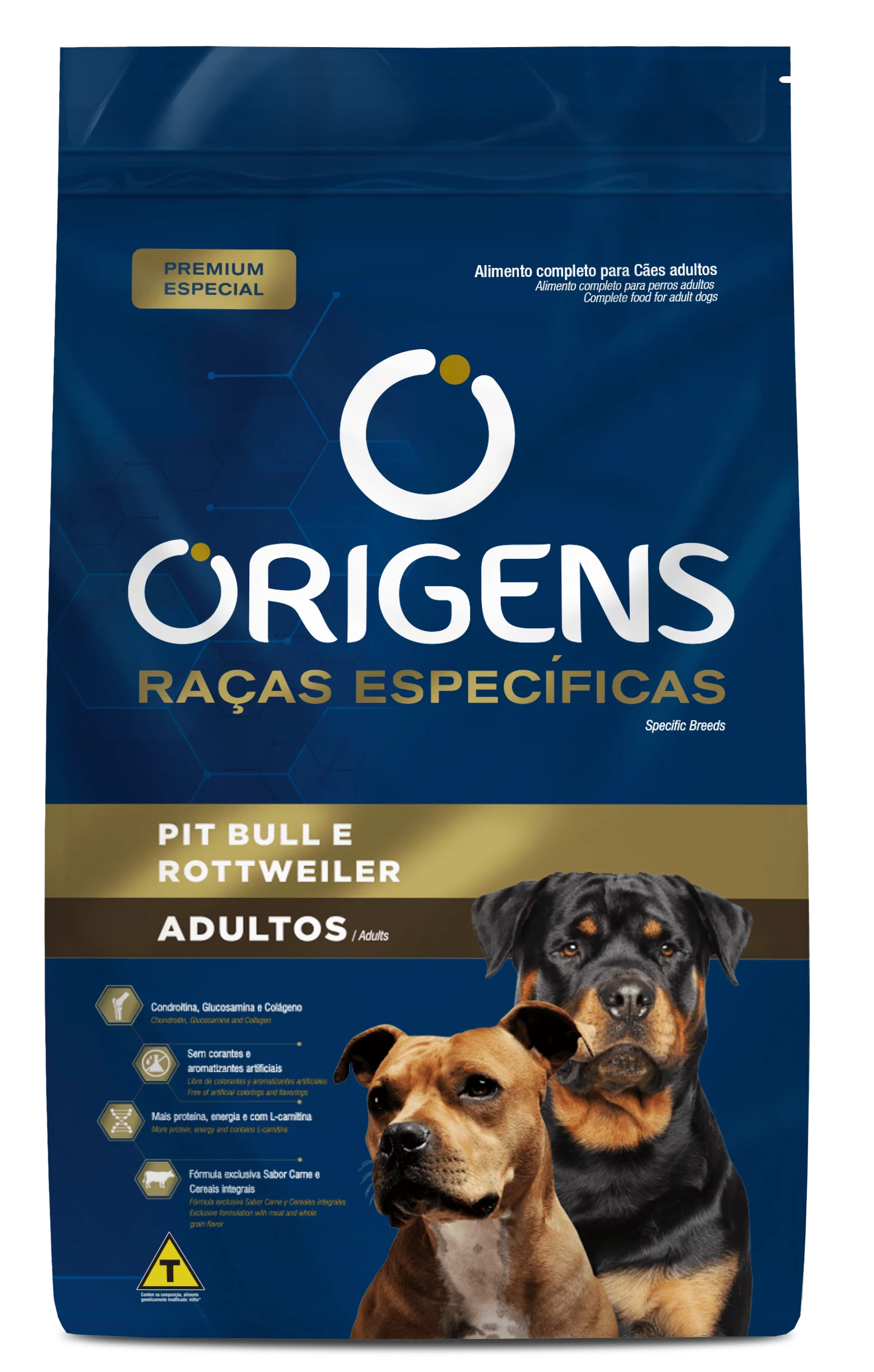 Origens Premium Especial Raças Específicas Cães Adultos Pit Bull e Rottweiler