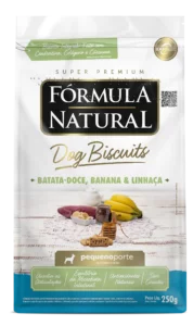 Fórmula Natural Dog Biscuits Batata Doce, Banana e Linhaça Pequeno Porte