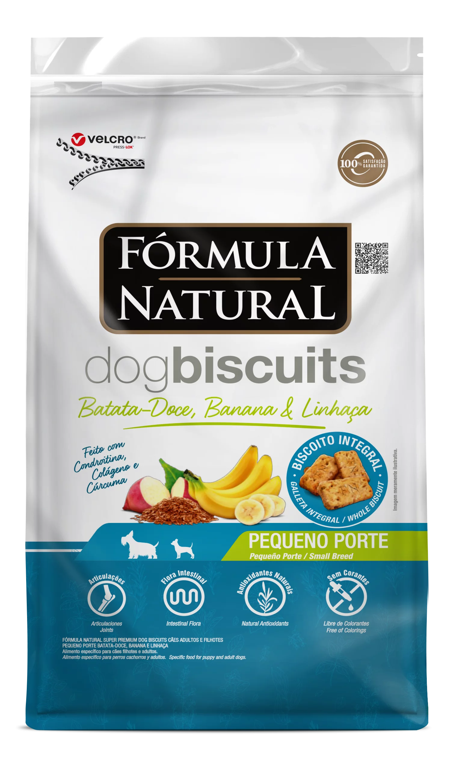 Fórmula Natural Dog Biscuits Batata Doce, Banana e Linhaça Pequeno Porte