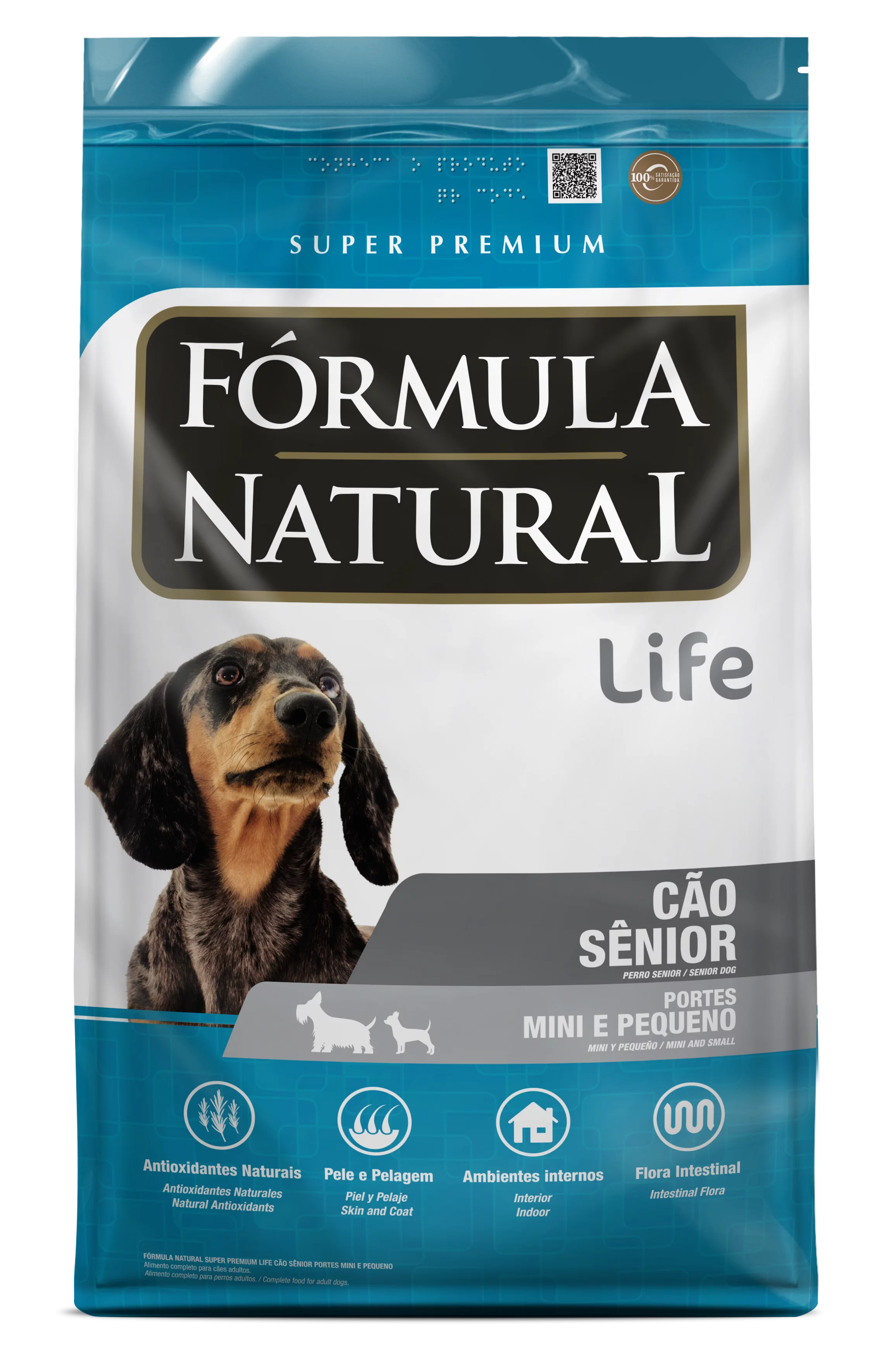 Fórmula Natural Super Premium Life Cães Sênior Portes Mini e Pequeno