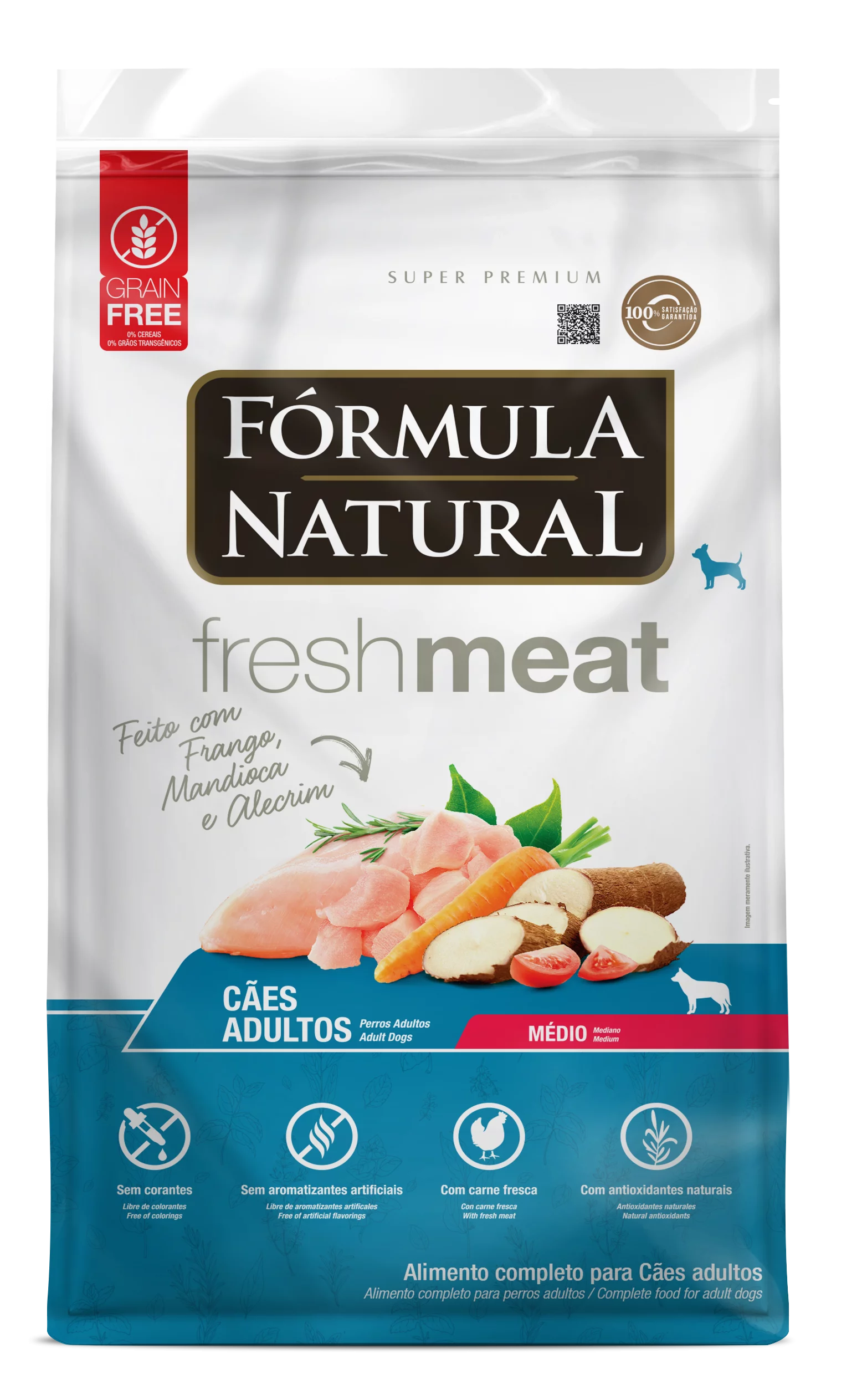 Fórmula Natural Fresh Meat Cães Adultos Porte Médio