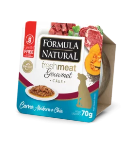 Fórmula Natural Fresh Meat Gourmet Cães Adultos Sabor Carne, Abóbora e Chia